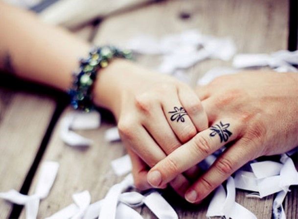 Cute Couple Tattoo Hands