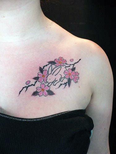 Cute Crabapple Tattoo Designs For Women