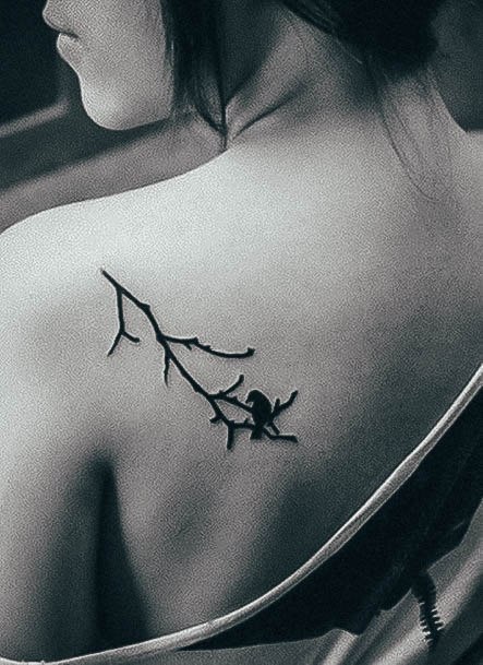 Cute Crow Tattoo Designs For Women