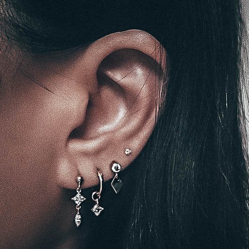 Cute Dangling Silver Ear Ring Constellation Ideas For Women