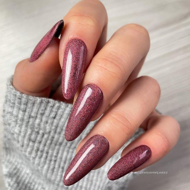 Cute Dark Maroon Nail Designs For Women