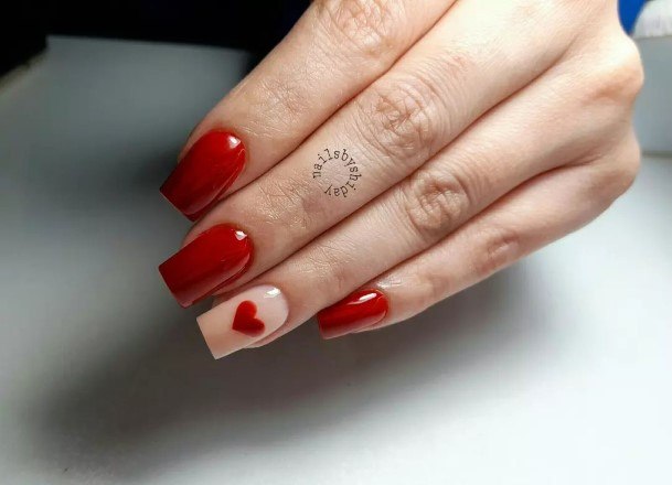 Cute Dark Red Nail Designs For Women