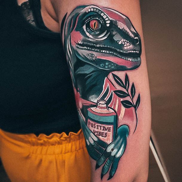 Cute Dinosaur Tattoo Designs For Women