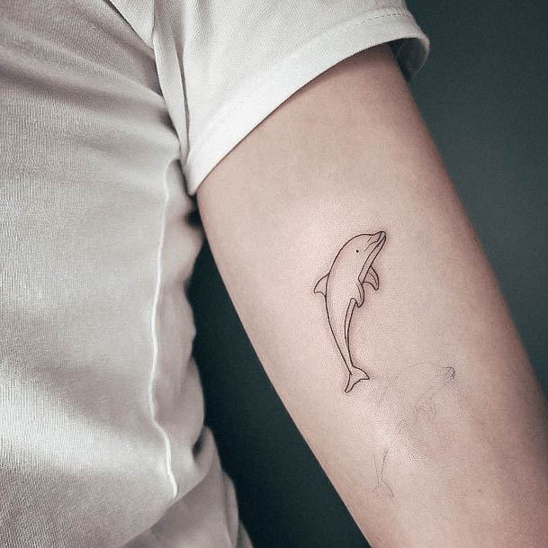 Cute Dolphin Tattoo Designs For Women