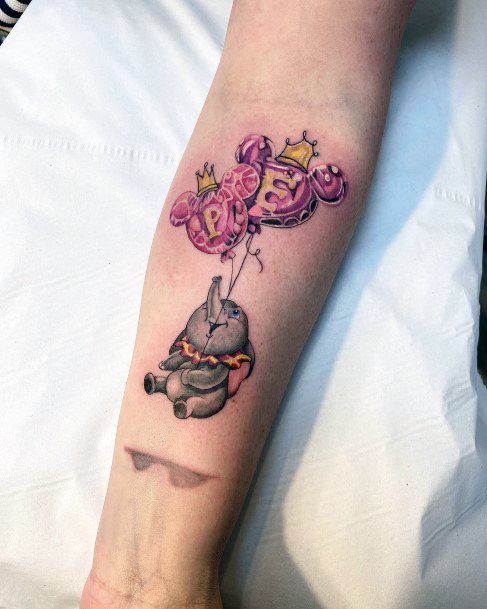 Cute Dumbo Tattoo Designs For Women