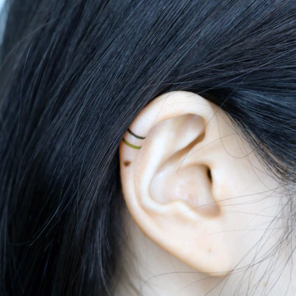 Cute Ear Tattoo Designs For Women