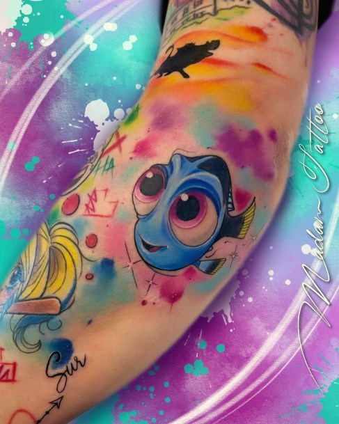 Cute Finding Nemo Tattoo Designs For Women