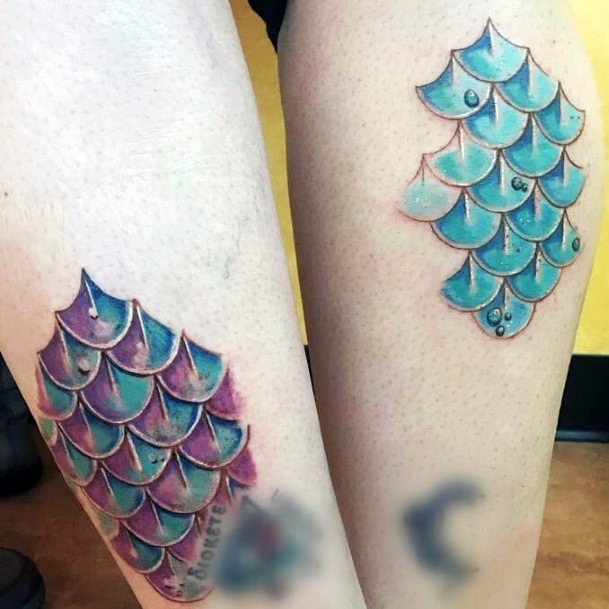 Cute Fish Scales Tattoo Designs For Women