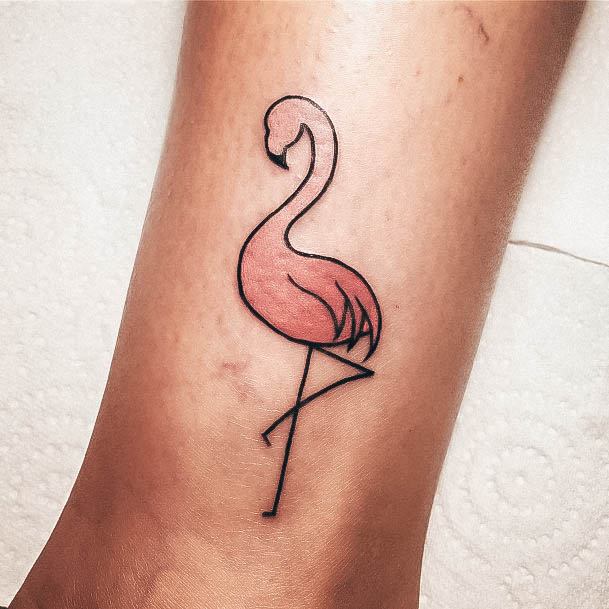 Cute Flamingo Tattoo Designs For Women