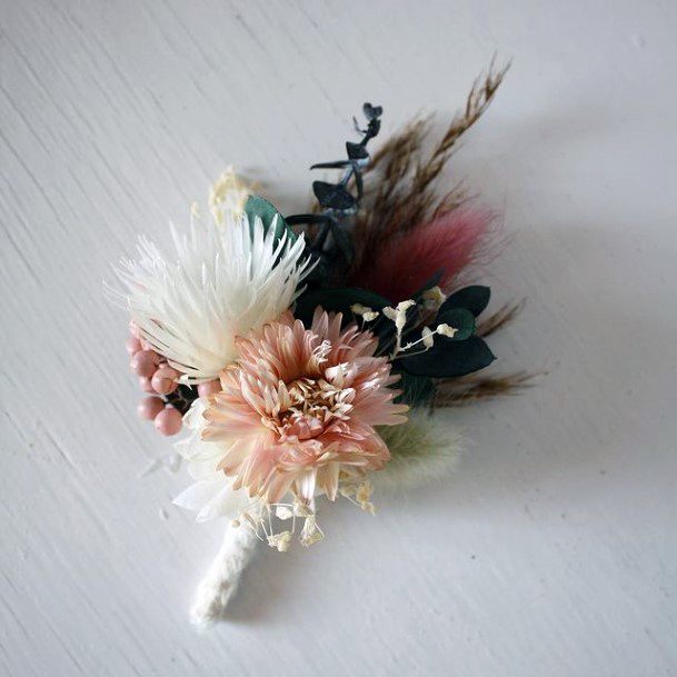 Cute Flowers Brooch Wedding Blush Colored