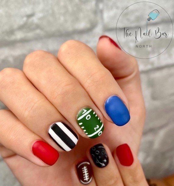 Cute Football Nail Designs For Women