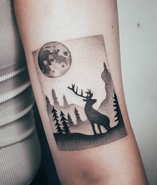 Cute Forest Tattoo Designs For Women