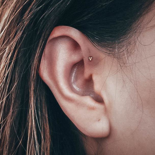 Cute Forward Helix Ear Piercing Ideas For Girls
