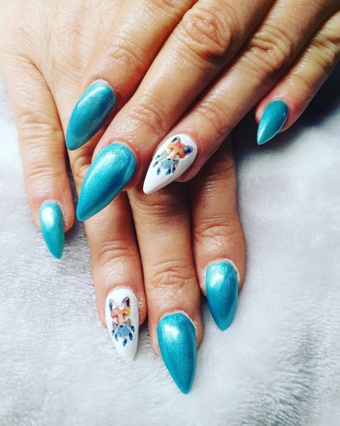 Cute Fox Nail Designs For Women