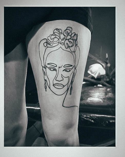 Cute Frida Tattoo Designs For Women