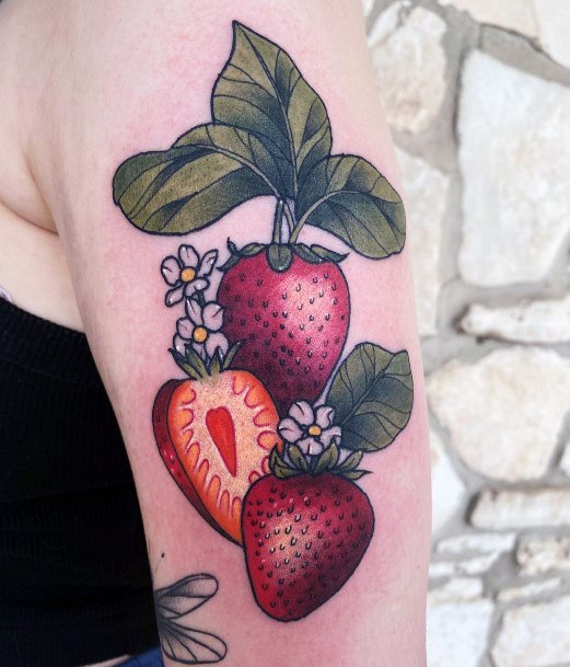 Cute Fruit Tattoo Designs For Women