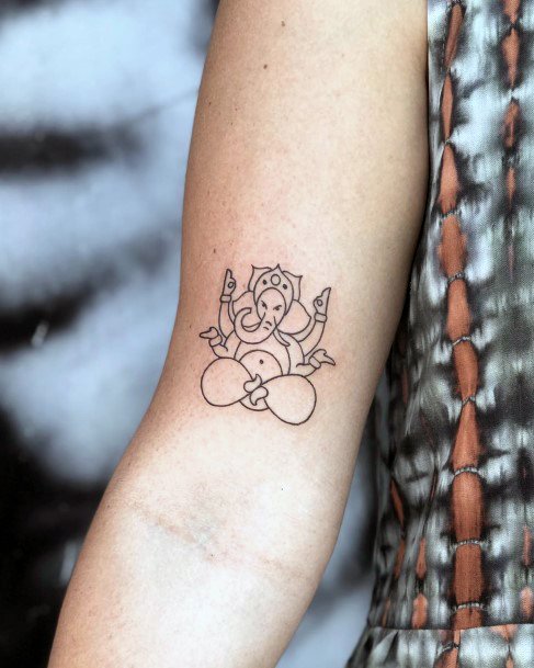 Cute Ganesha Tattoo Designs For Women