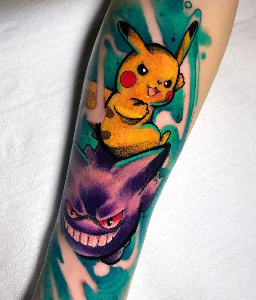 Cute Gengar Tattoo Designs For Women