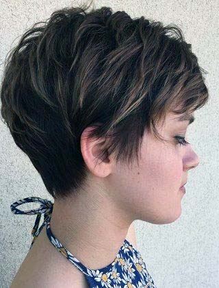 Cute Girl Rounded Hairstyle Brunette Short Hair Ideas For Women