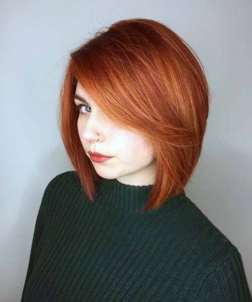 Cute Girl With Short Rounded Red Hairstyle Ideas For Girls