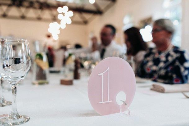 Cute Girly Pink Table Number Wedding Sign Ideas