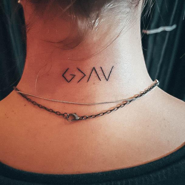 Cute God Is Greater Than The Highs And Lows Tattoo Designs For Women