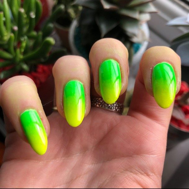 Cute Green And Yellow Nail Designs For Women
