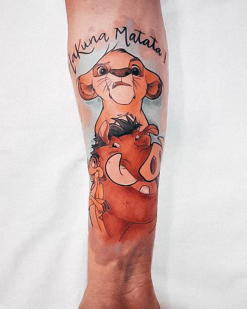 Cute Hakuna Matata Tattoo Designs For Women