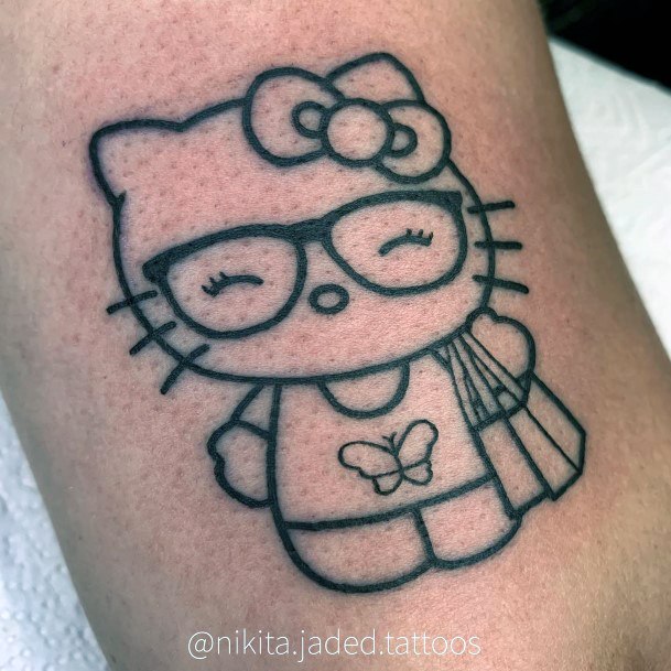 Cute Hello Kitty Tattoo Designs For Women