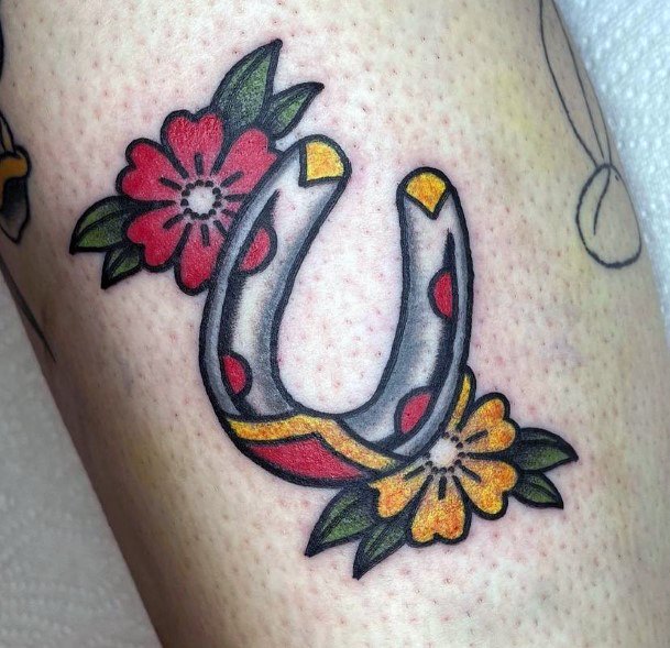 Cute Horseshoe Tattoo Designs For Women