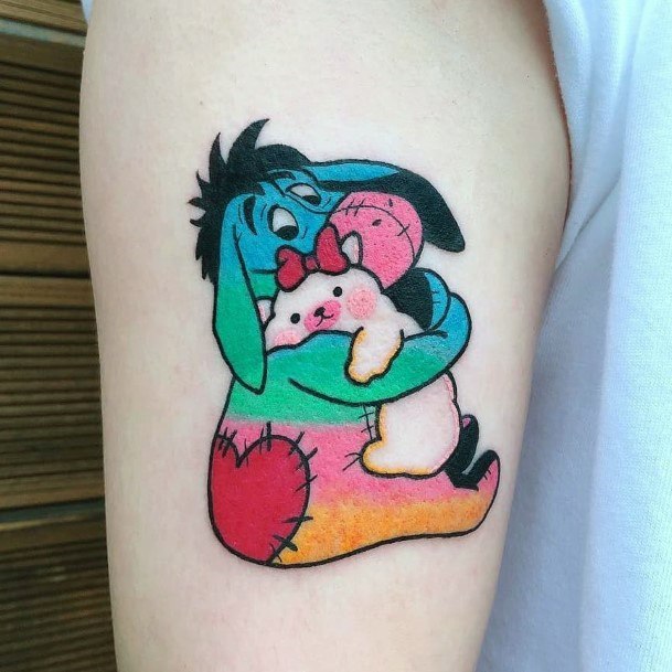 Cute Hug Tattoo Womens Arms