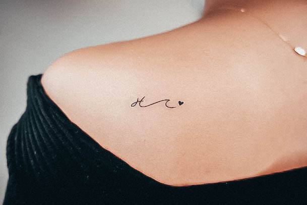 Cute Initials Tattoo Designs For Women