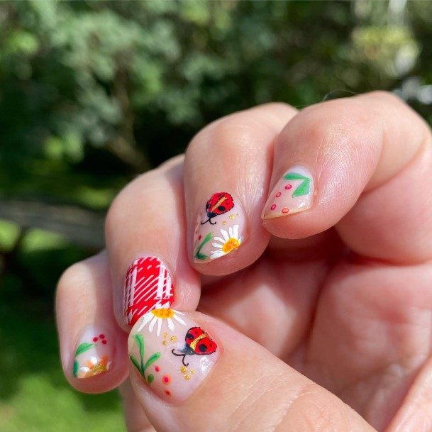 Cute Ladybug Nail Designs For Women