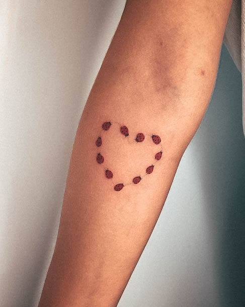 Cute Ladybug Tattoo Designs For Women