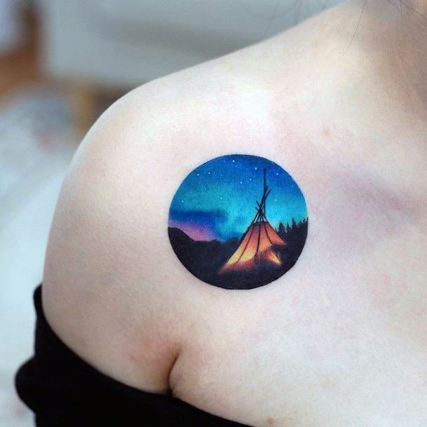 Cute Landscape Tattoo Designs For Women