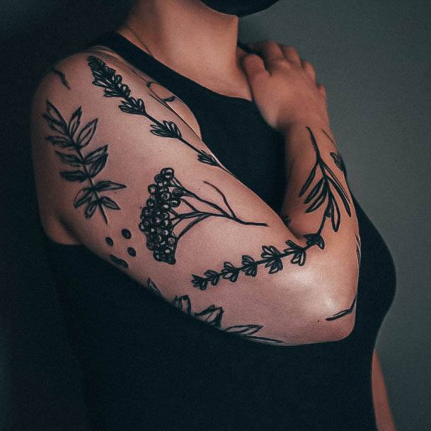 Cute Lavender Tattoo Designs For Women