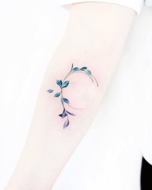 Cute Leaf Tattoo Designs For Women