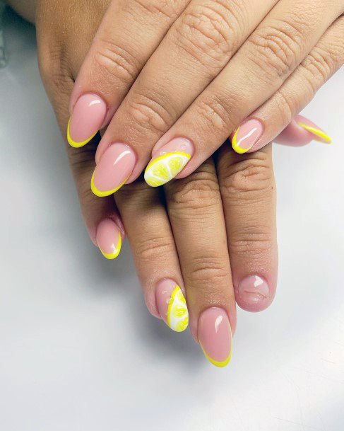 Cute Lemon Nail Designs For Women