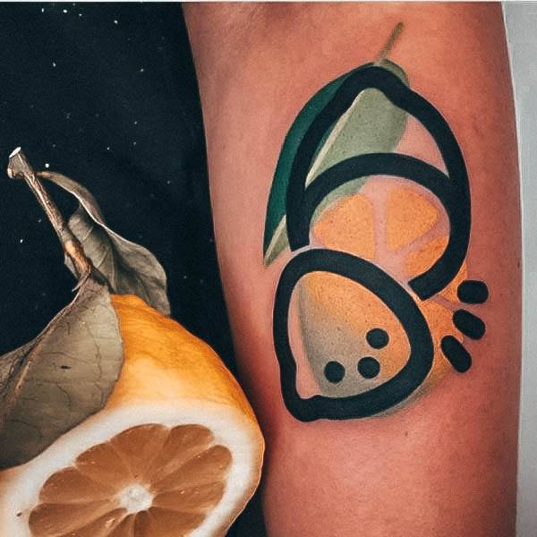 Cute Lemon Tattoo Designs For Women