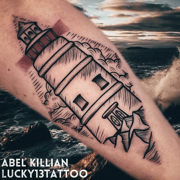 Cute Lighthouse Tattoo Designs For Women