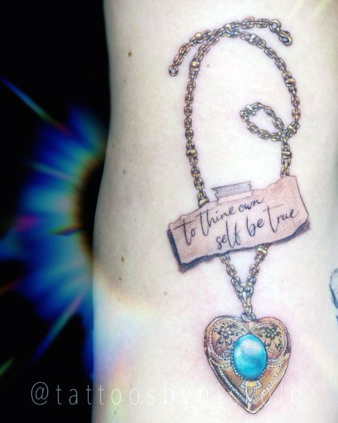 Cute Locket Tattoo Designs For Women