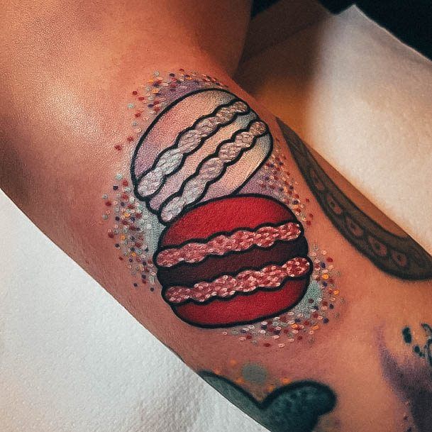 Cute Macaron Tattoo Designs For Women