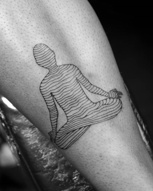 Cute Meditation Tattoo Designs For Women