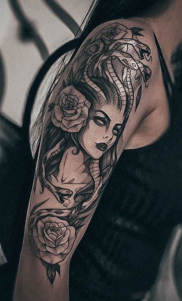 Cute Medusa Tattoo Designs For Women