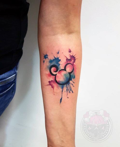 Cute Mickey Mouse Tattoo Designs For Women