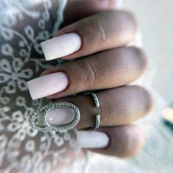 Cute Milky White Nail Designs For Women