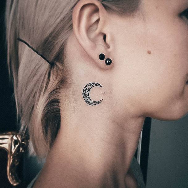 Cute Moon Tattoo Designs For Women