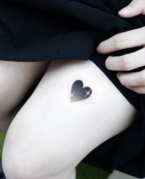 Cute Negative Space Tattoo Designs For Women