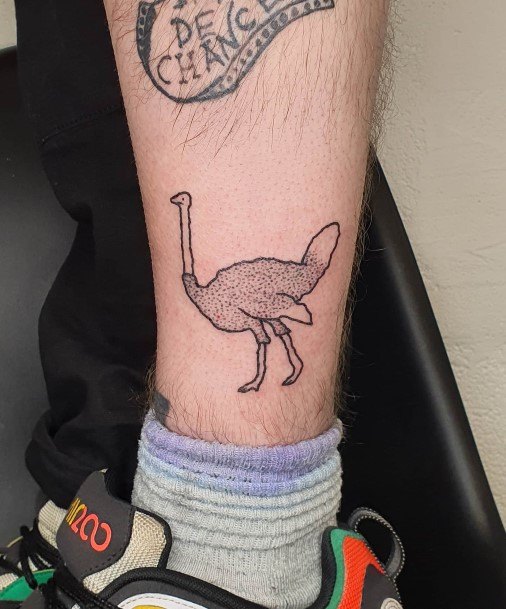 Cute Ostrich Tattoo Designs For Women