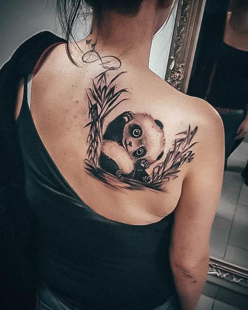 Cute Panda Tattoo Designs For Women